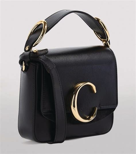 mini chloe c bag black|chloe mini bucket bag.